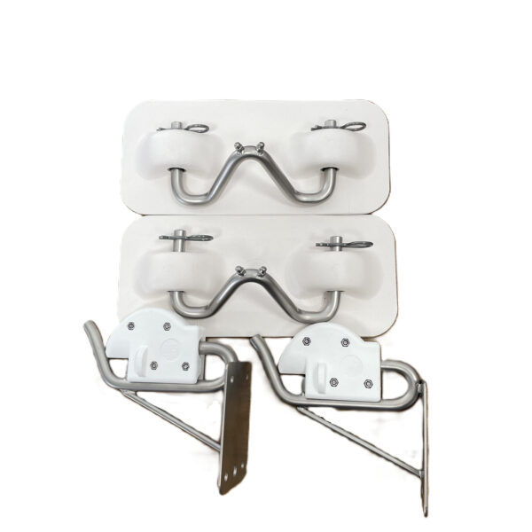 PVC Snap Davit Kit Transom Mount White Pads