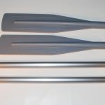 Alu Oars 160cm with Removable Blade Grey (Pair)