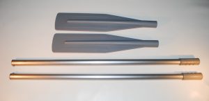 Alu Oars 160cm with Removable Blade Grey (Pair)