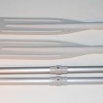 Alu Oars 160cm Including Hole with Removable Blade Grey (Pair)